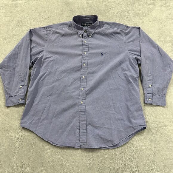 Ralph Lauren Blake Button Shirt Men 2X Blue‎ Long Sleeve Formal - Picture 1 of 8